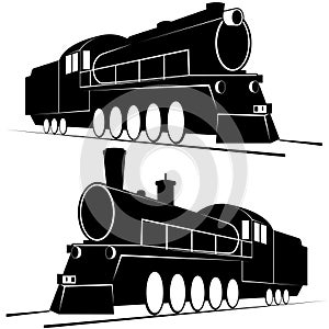 Abstract vintage locomotives-1