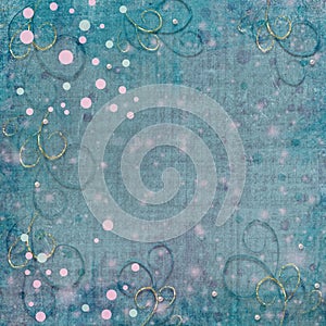 Abstract vintage paper background with swirls and geometric figures