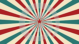 Abstract vintage sunlight of red yellow blue and green flowers background with a star in the center. Carnival circus style for