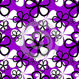 Abstract violet flower seamless Pattern.