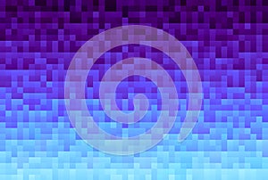 Abstract violet gradient background. Texture with pixel square blocks. Mosaic pattern
