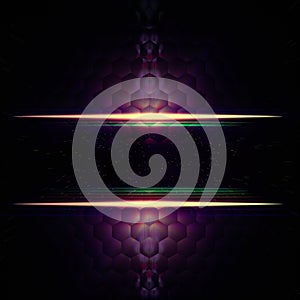 Abstract violet hexagons background with text space