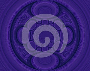 Abstract violet mandala fractal ornament.Astrology Horoscope Pattern Texture Background,