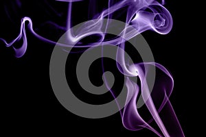 Abstract violet smoke isolated