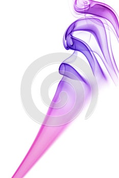 Abstract violet smoke isolated