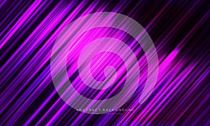 Abstract violet stripe line blur speed dynamic power on black design modern background vector