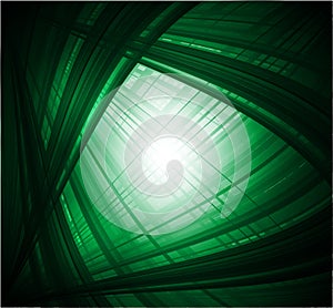 Abstract virtual with black green background photo