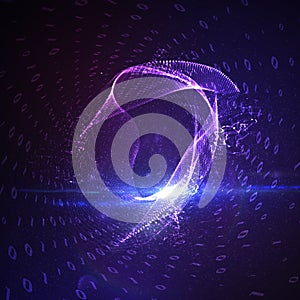 Abstract virtual digital tunnel.