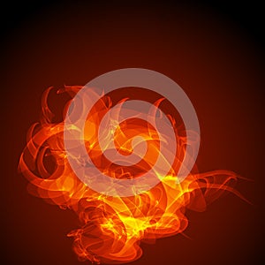 Abstract virtual fire background