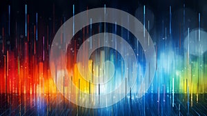Stunning virtual bokeh in abstract scene rainfall, AI Generated photo