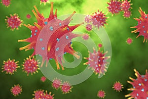 Abstract Virus Illustration Background