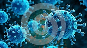 Abstract Virus Representation in Blue