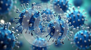 Abstract Virus Representation in Blue