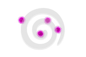 Abstract virus strain model coronavirus covid-19 on white background