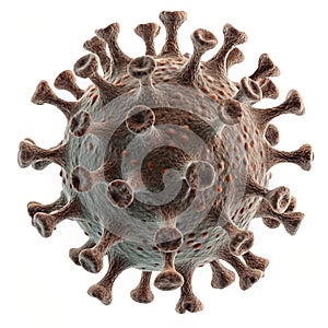 Abstract virus structure 3D model