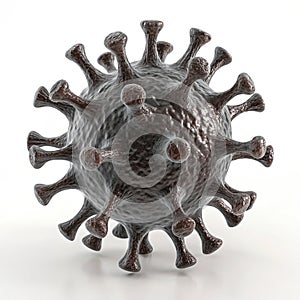 Abstract virus structure 3D modeling PSD file realistic isolated on white background photo