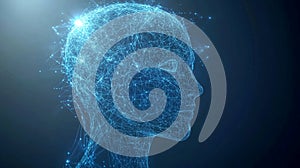 Quantum Computing: Abstract Neural Network, AI Deep Learning, Futuristic Technology, Data