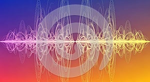 Abstract Sound Waveform on Gradient Background