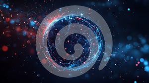 This is an Abstract Visual Representation of Digital Data with Multiple Network Connections