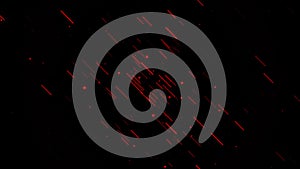 Abstract visualization of blood cells flowing slowly on black background, seamless loop. Animation. Straight lines of