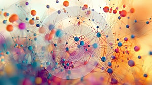 Abstract Visualization of Colorful Data Points in Motion