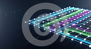 Futuristic Neural Network Grid for High-Speed Data Processing and Advanced Technology Concepts
