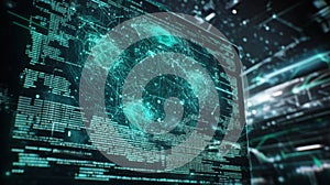 Abstract Visualization of Data Lines on a Computer Screen Display