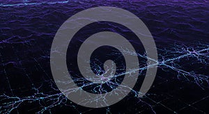 Vibrant AI synapses map complex data systems