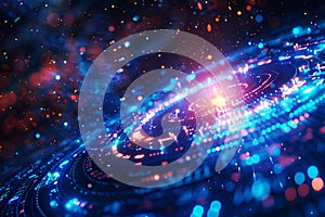 Abstract Visualization of Digital Data Stream in Cyberspace