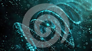 Digital Data Flow: Encrypted Information Stream with Network Connection Illustration