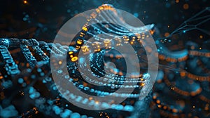 Digital DNA Strand with Binary Code for Scientific and Technological Innovation