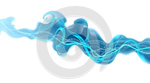 Abstract visualization of flowing digital data streams with binary code, representing global connectivity