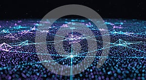 Abstract visualization of futuristic data network