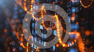 Abstract Digital DNA Structure with Binary Code Background, Scientific Visualization