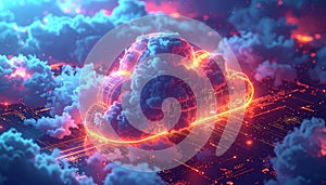 Futuristic Digital Cloud Computing Network