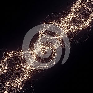 Abstract visualization of a glowing, interconnected