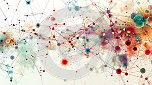 An abstract visualization illustrating the tangled web of healthcare components and their complex interdependencies in
