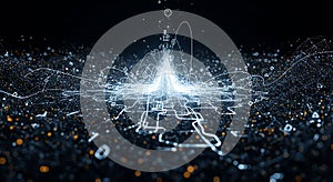 Abstract visualization of massive data transfer