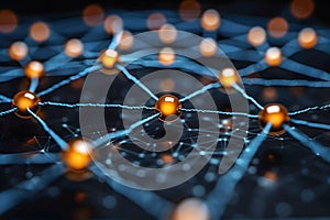Abstract Visualization of Network Connections and Data Flow for Technology Design Generative AI