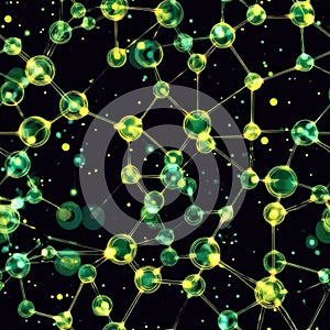 Network of interconnected nodes representing complex data flow and relationships
