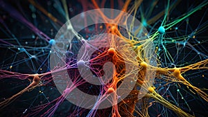 Abstract image of neural network complexity - AI generated