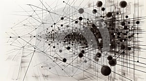 Abstract visualization of neural network connections in 3D