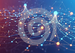 Abstract visualization of a neural network showing interconnected nodes and lines on a dark