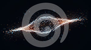 Digital wave of glowing connectivity and energy