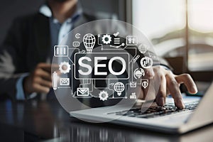 Modern SEO Interface on Laptop Screen