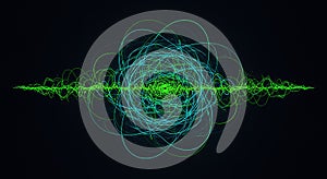 Abstract visualization of vibrant wave energy