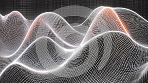 Abstract visualization of wave patterns, illustrating motion and energy dynamics