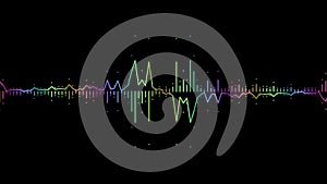 Abstract visualizer equalizer. Wave, beat.