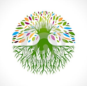 Abstract Vitality Tree Logo photo