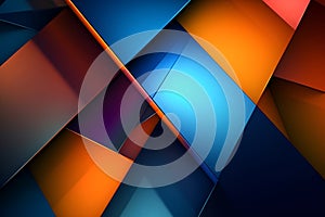 Abstract vivid geometric background. Free space for text. Generative AI photo